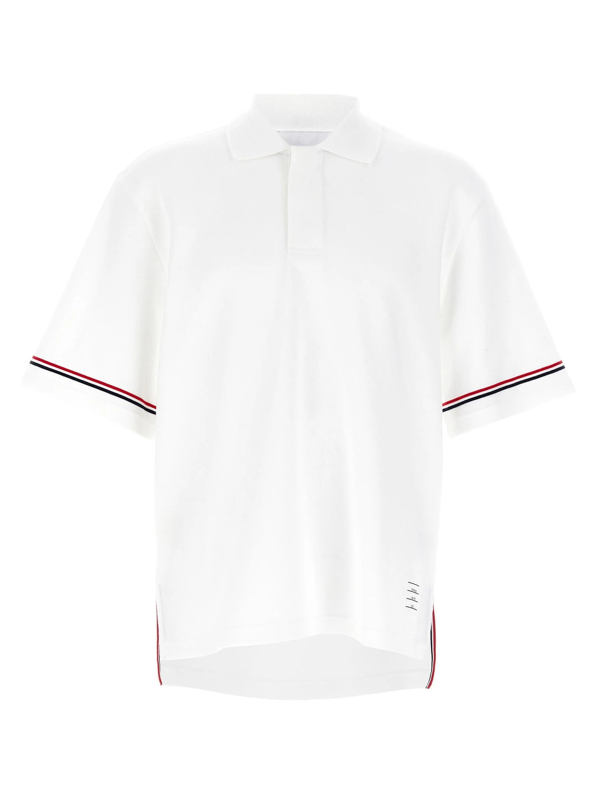 Thom Browne White Cotton Polo Shirt