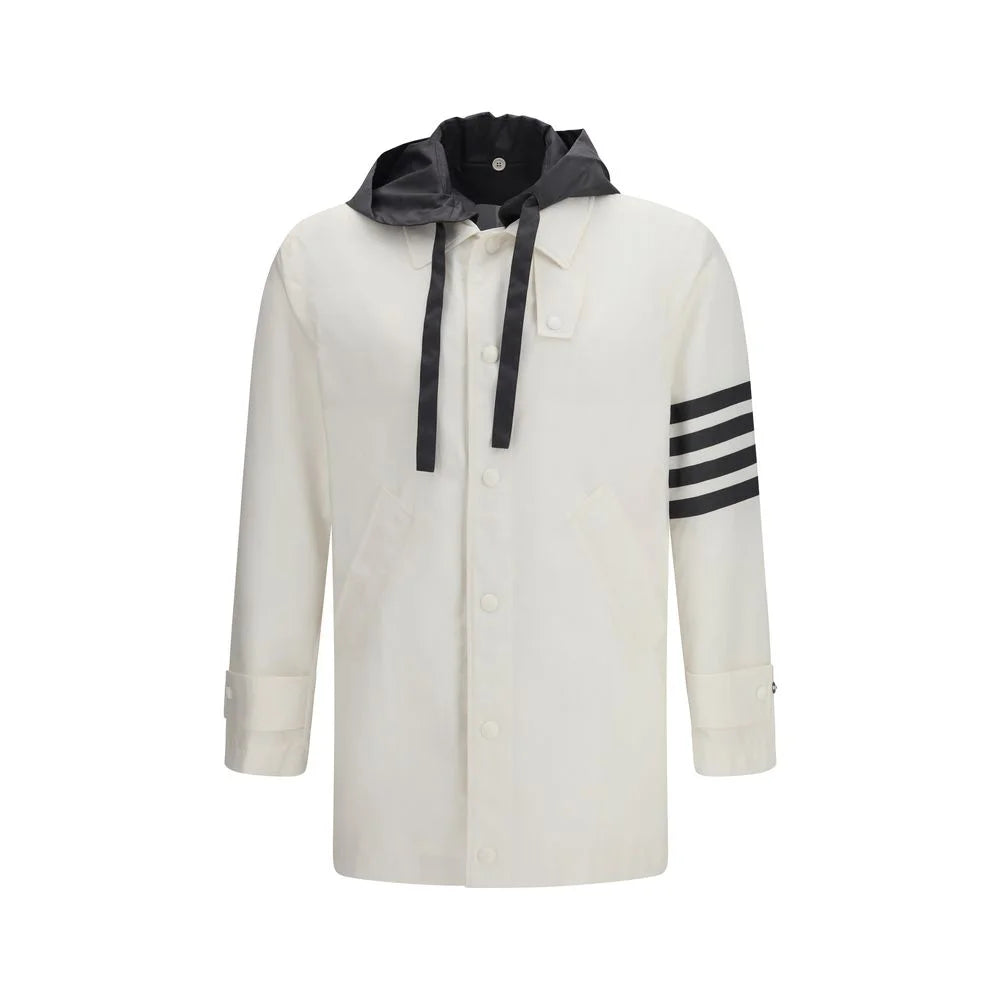 Thom Browne Vit Polyamid Sweatshirt