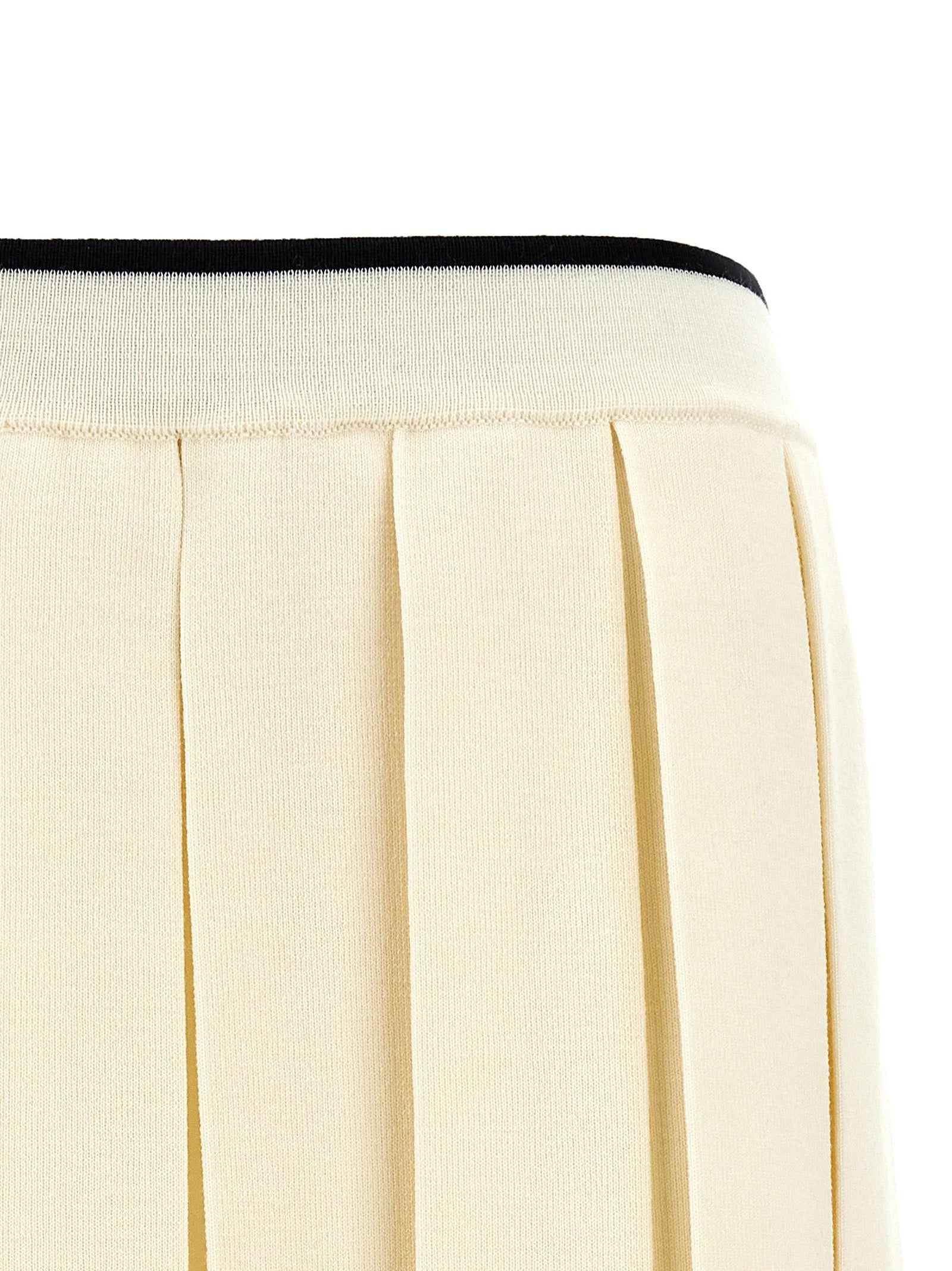 Thom Browne White Virgin Wool Long Skirt - IT40
