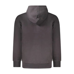 Timberland Black Cotton Men Sweater with Hood and Zip