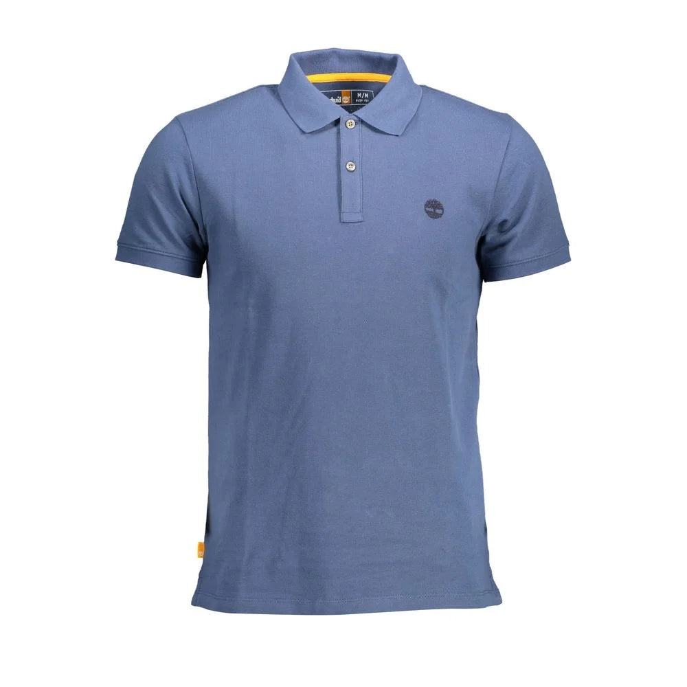 Timberland Blue Cotton Men Polo Shirt - S