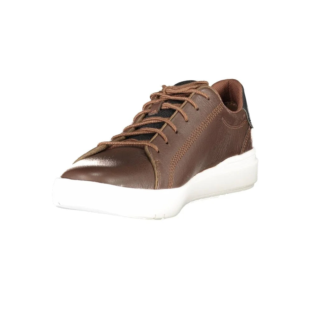 Timberland Brown Leather Men Sneaker - EU46 - Sneakers