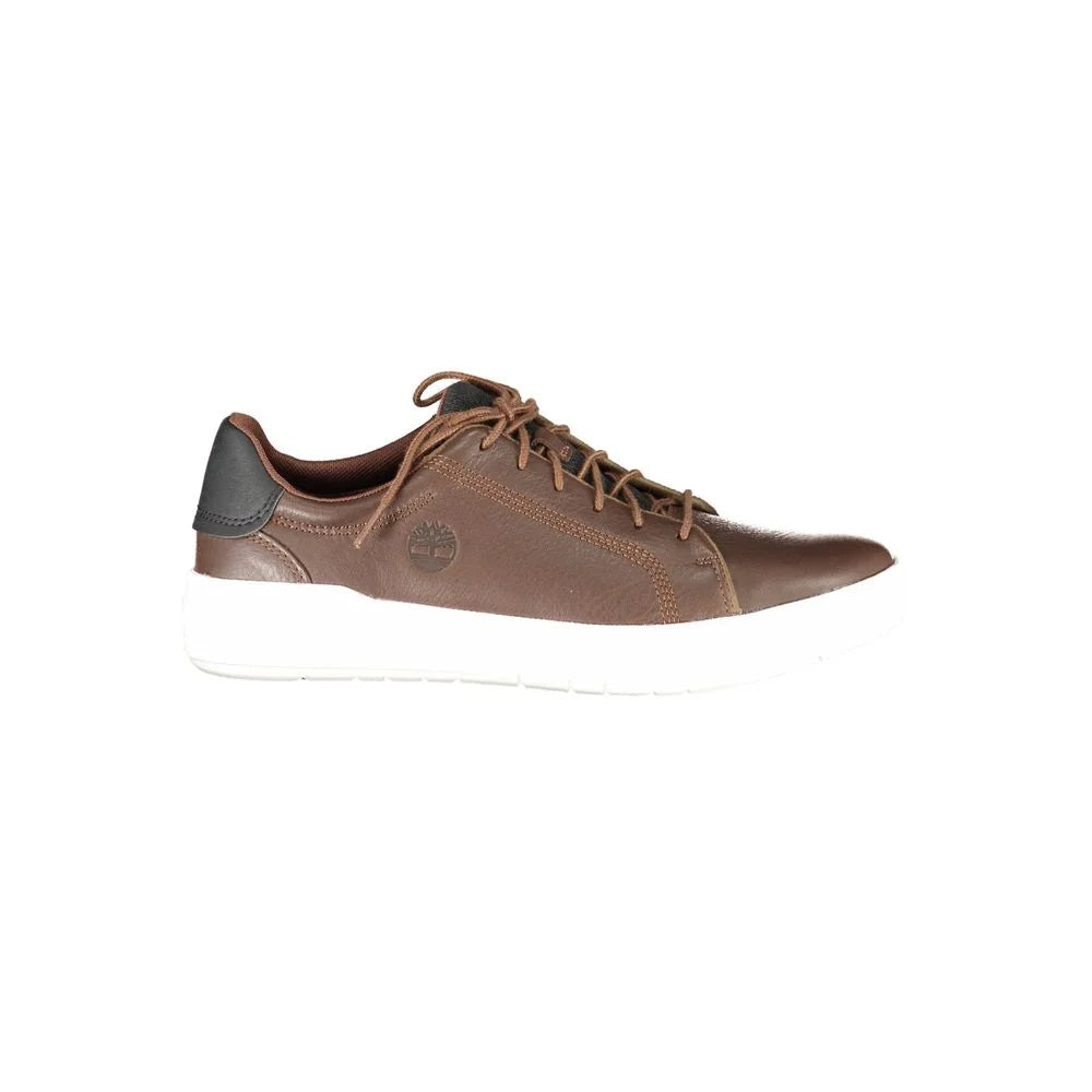Timberland Brown Leather Men Sneaker - EU46 - Sneakers