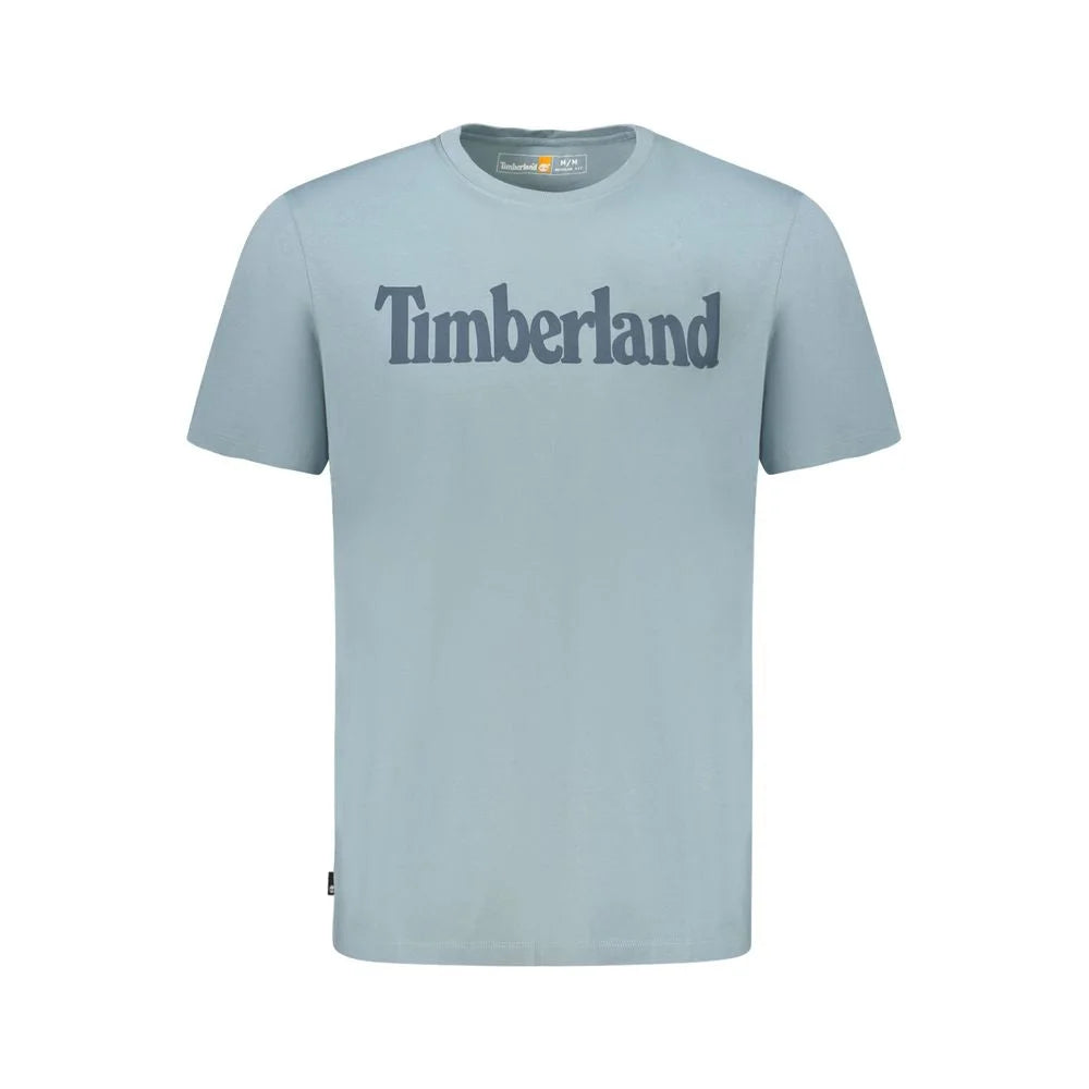 Timberland Light Blue Organic Cotton Men T-Shirt - S