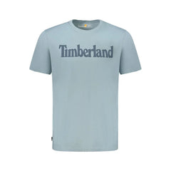 Timberland Light Blue Organic Cotton Men T-Shirt - S