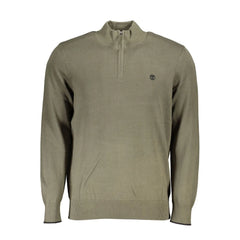 Timberland Organic Cotton Half Zip Sweater - Lush Green - S - Sweaters