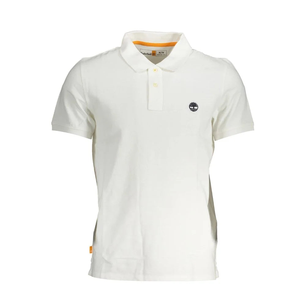Timberland White Cotton Men Polo Shirt - S
