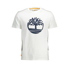 Timberland White Cotton Men T-Shirt - T-Shirts