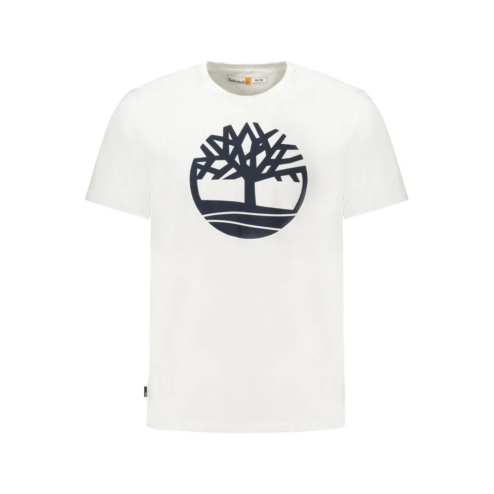 Timberland White Cotton Men T-Shirt - T-Shirts