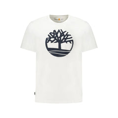Timberland White Cotton Men T-Shirt - T-Shirts
