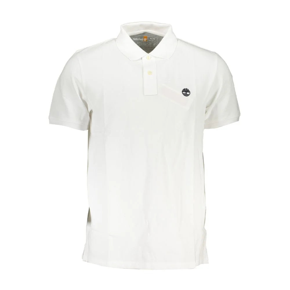 Timberland White Cotton Polo Shirt - M