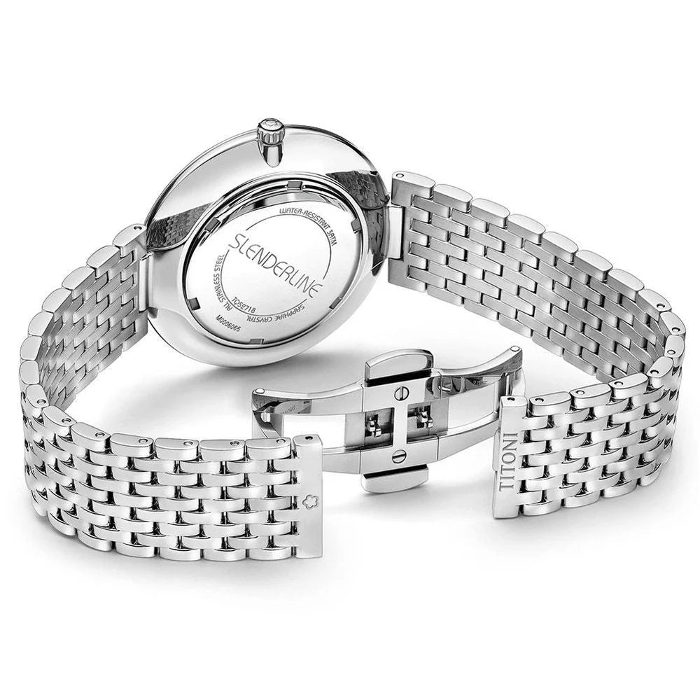 TITONI Gray Stainless Steel Dress Watch