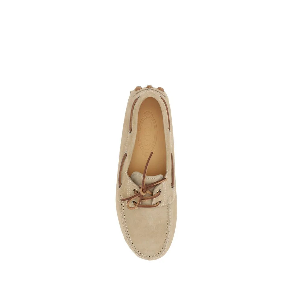 Tod’s Beige Calf Leather Bos Taurus Slip-On Loafers - EU40/US10