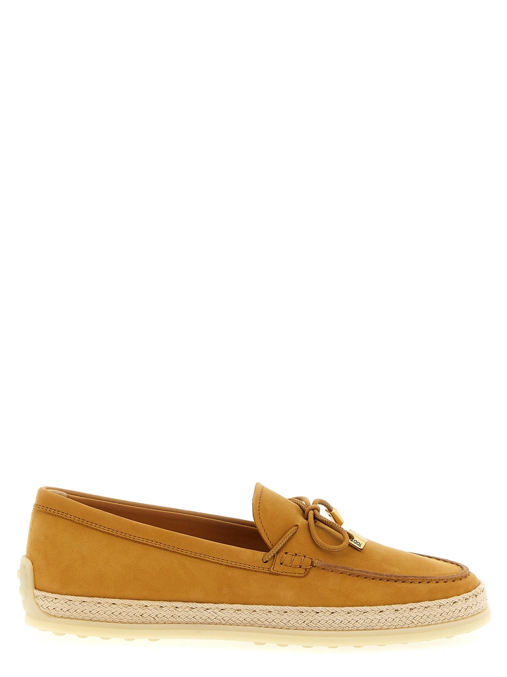 Tod’s Beige Calfskin Slip-On Loafers
