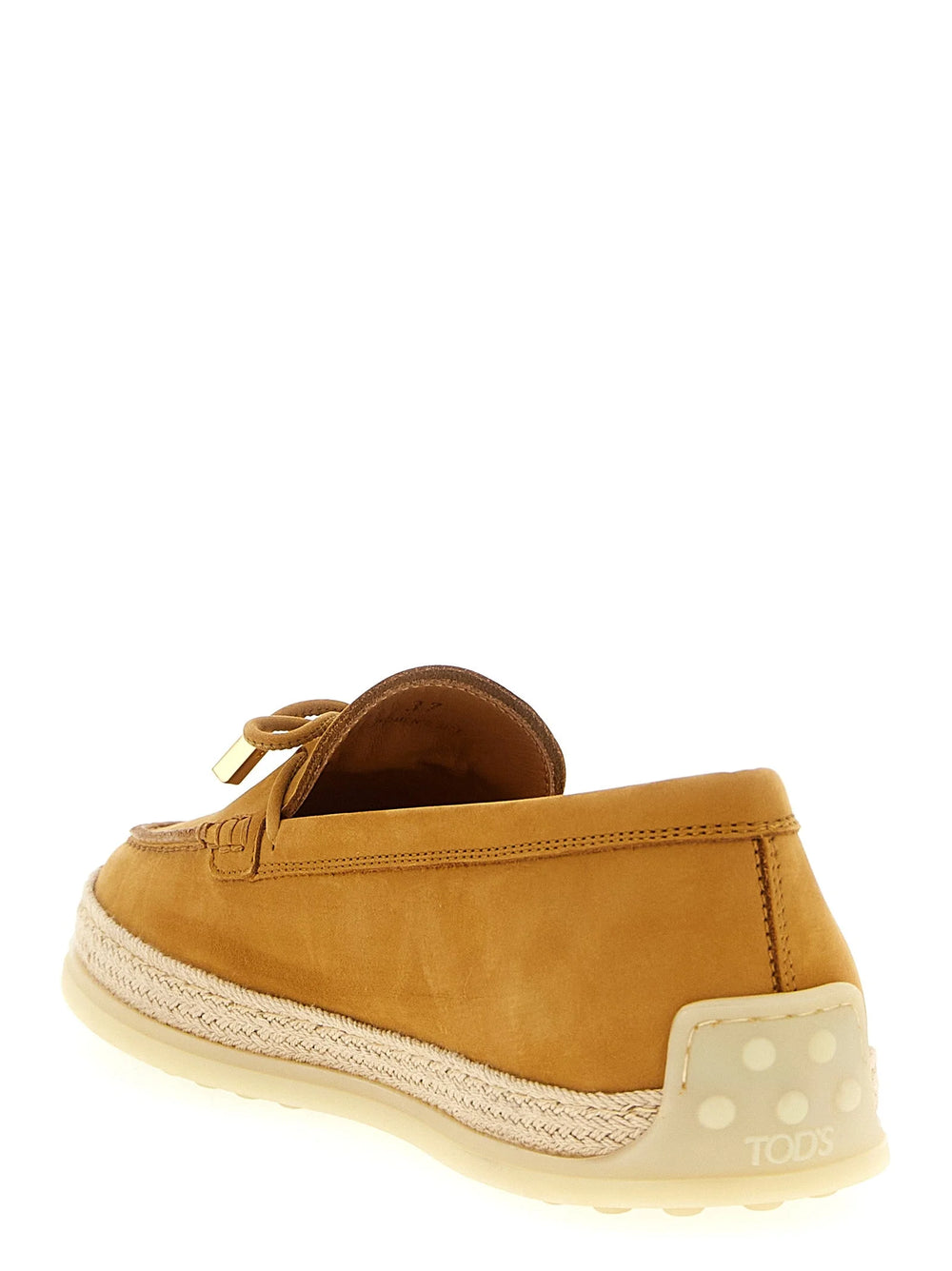 Tod’s Beige Calfskin Slip-On Loafers