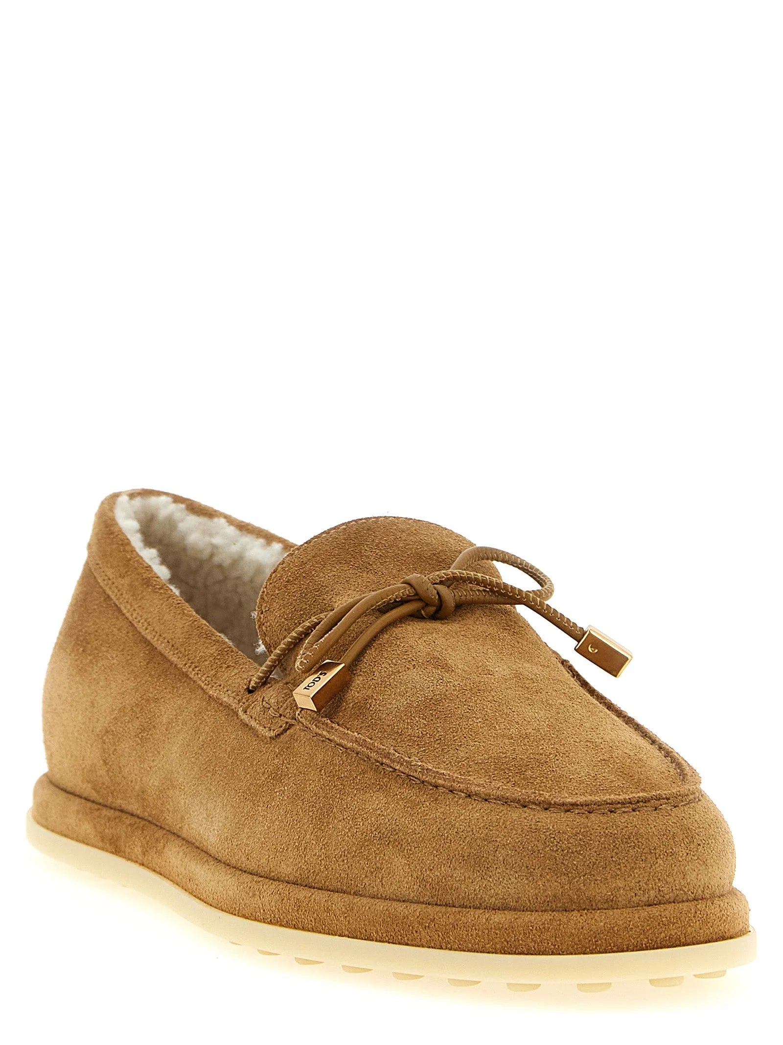 Tod’s Beige Calfskin Slip-On Loafers - EU39/US9
