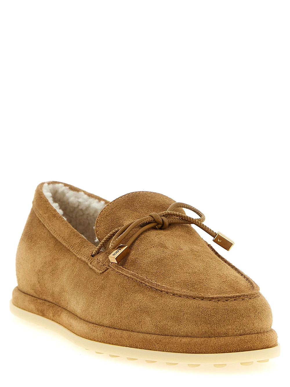 Tod’s Beige Calfskin Slip-On Loafers - EU39/US9