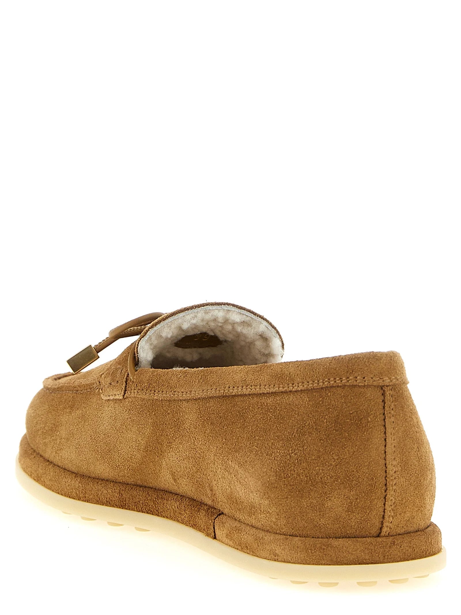 Tod’s Beige Calfskin Slip-On Loafers - EU39/US9