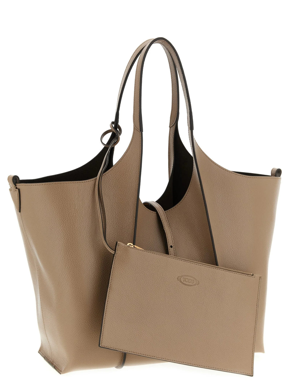 Tod’s Beige Calfskin Tote Bag