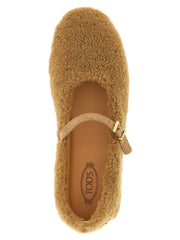 Tod’s Beige Lamb Leather Ballet Flats