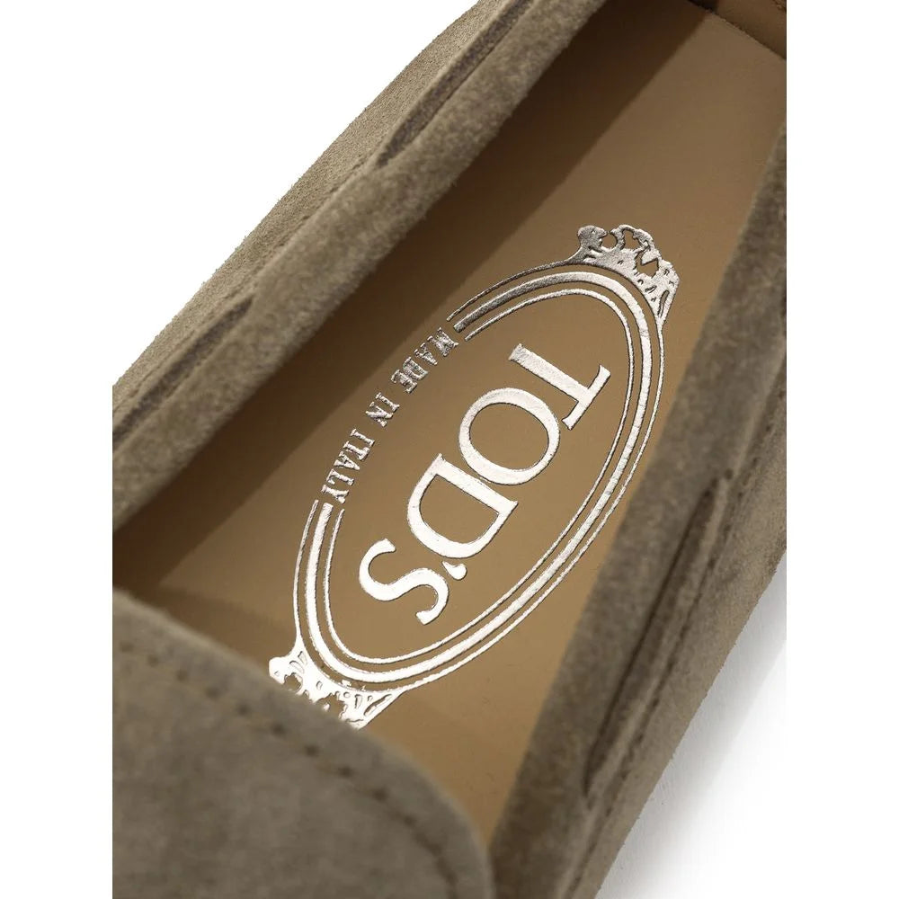 Tod’s Beige Suede Leather Moccassin - 7.5 - Flats