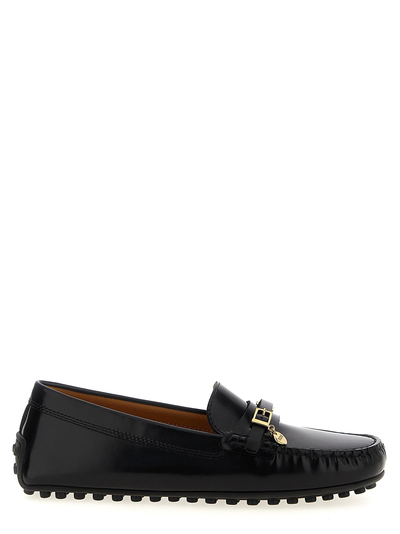 Tod’s Black Calfskin Slip-On Loafers