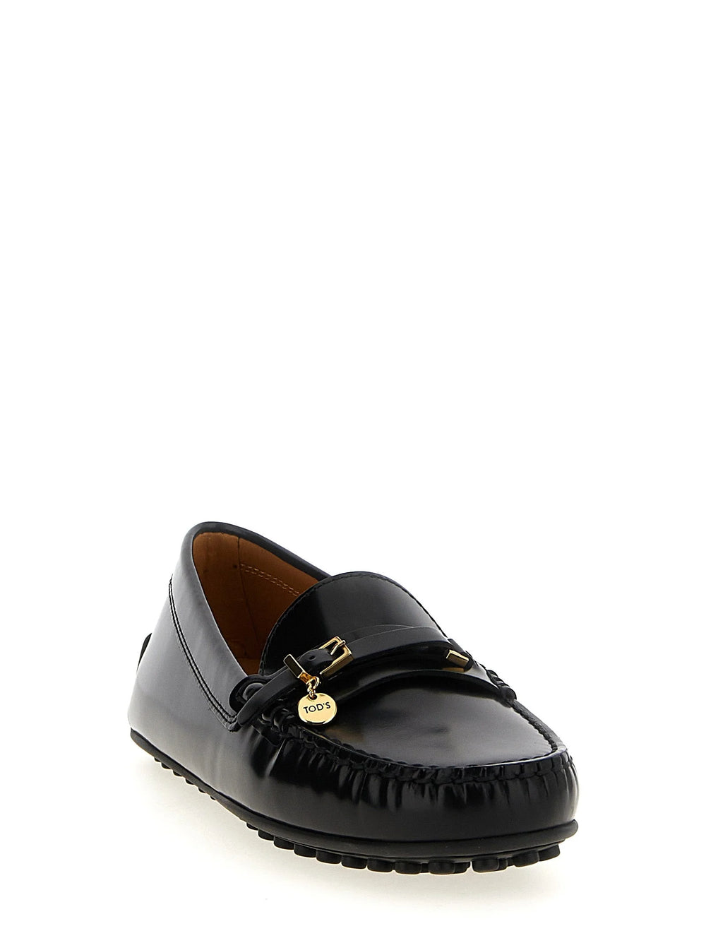 Tod’s Black Calfskin Slip-On Loafers