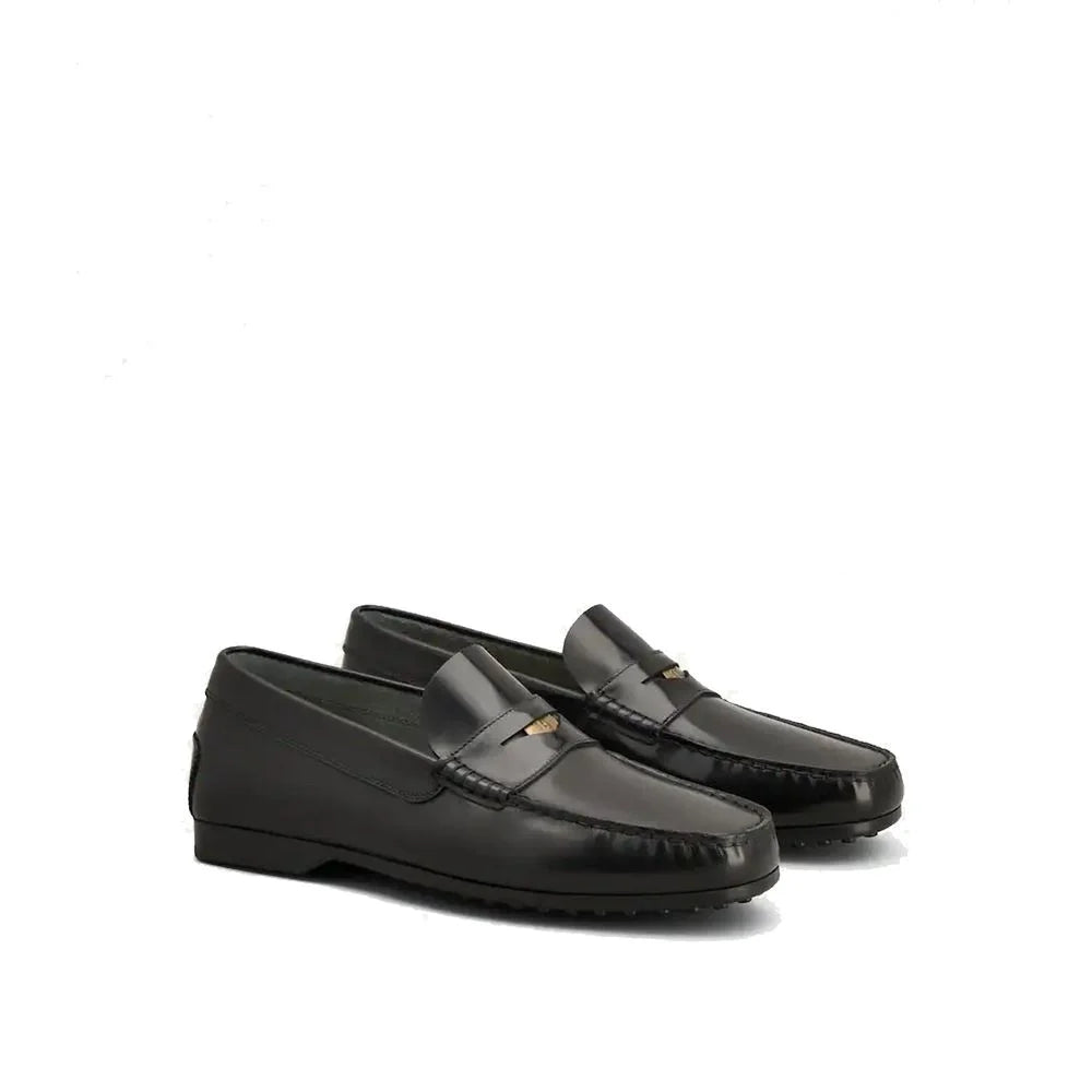 Tod’s Black Calfskin Slip-On Loafers - EU39.5/US6.5