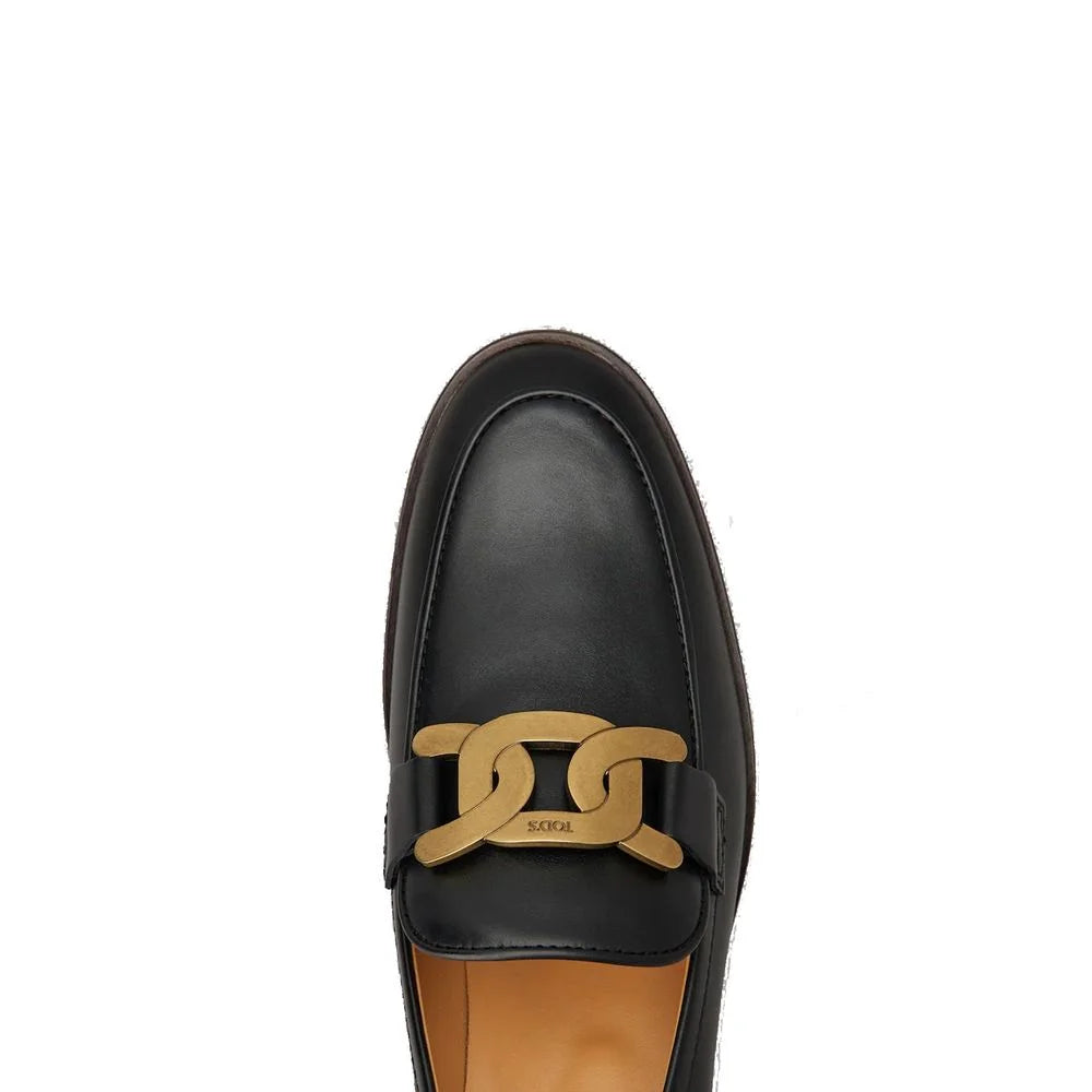 Tod’s Black Calfskin Slip-On Loafers - EU40/US10