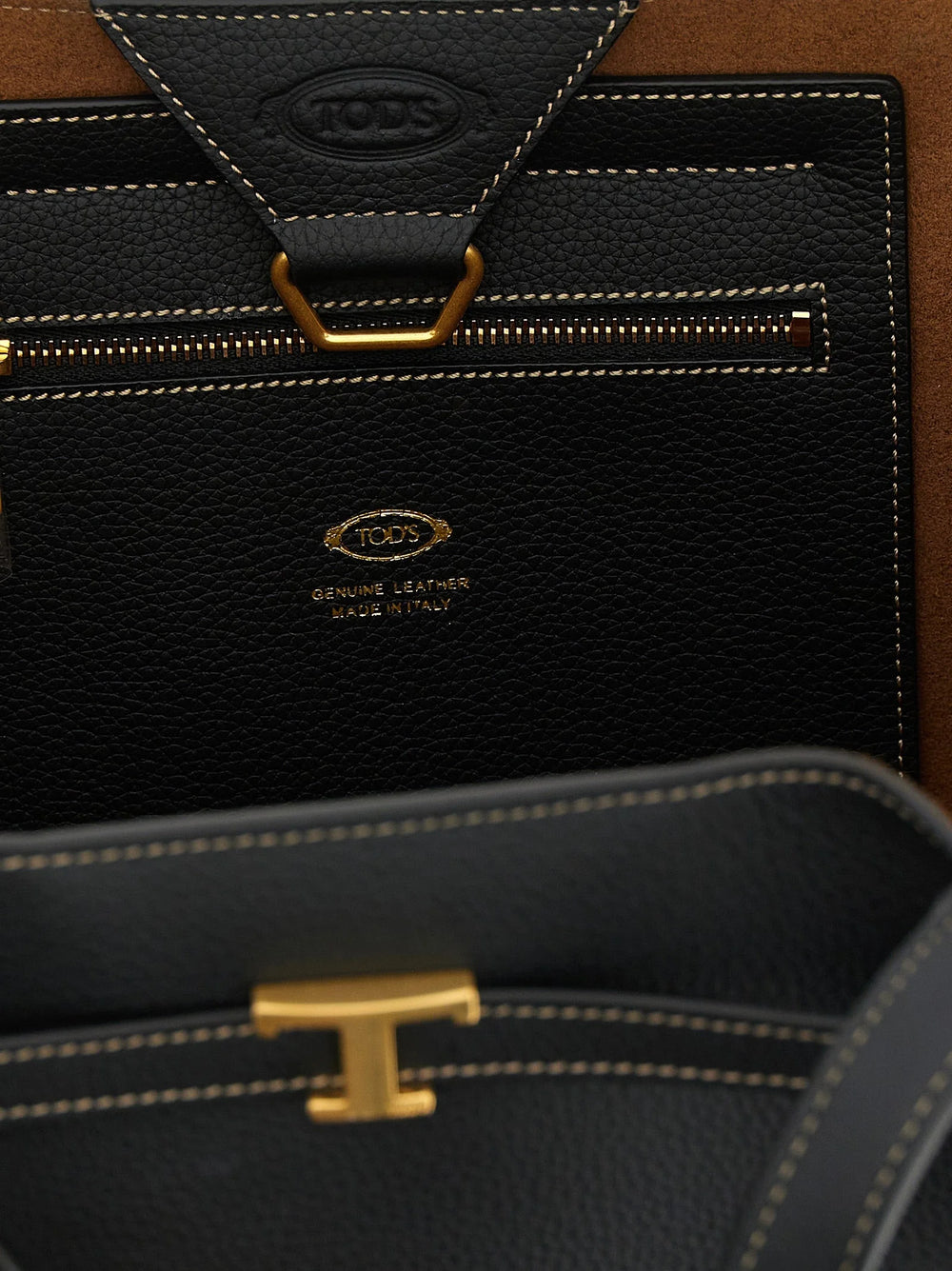 Tod’s Black Calfskin Tote Bag