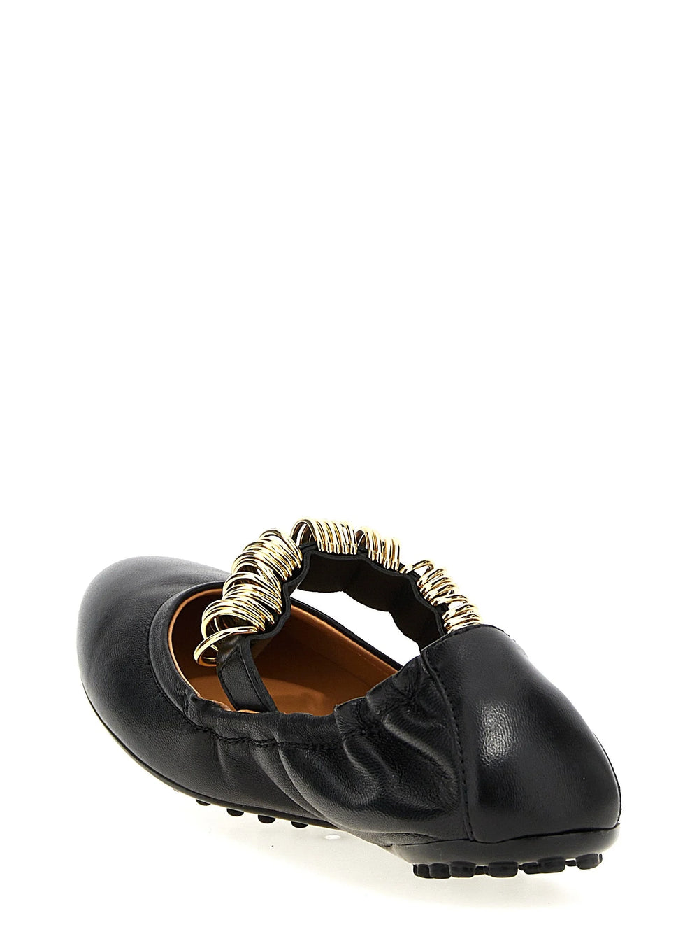 Tod’s Black Lamb Leather Ballet Flats