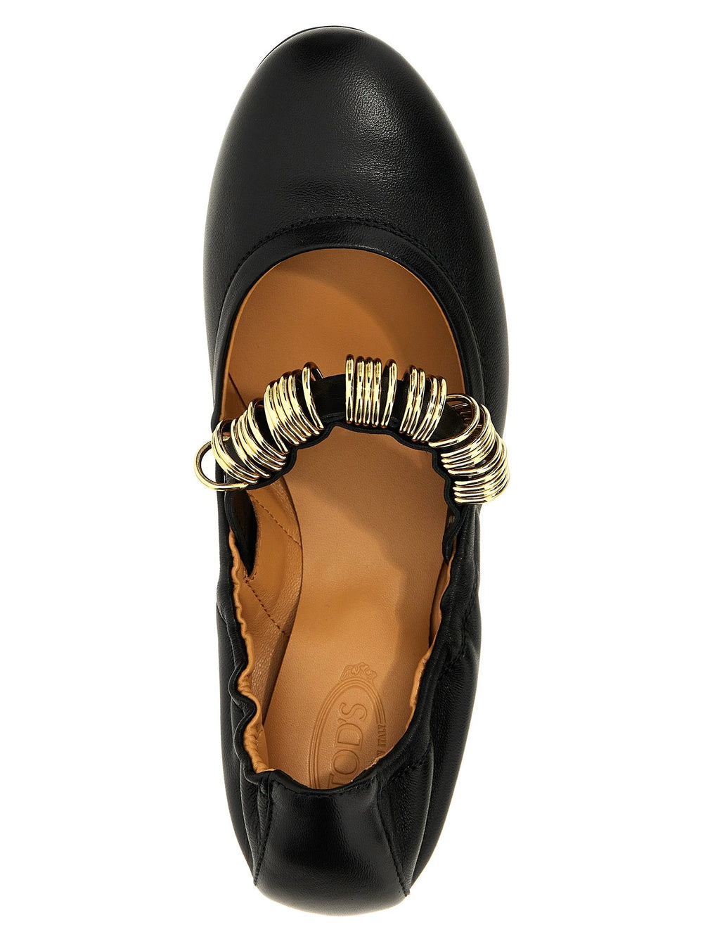 Tod’s Black Lamb Leather Ballet Flats