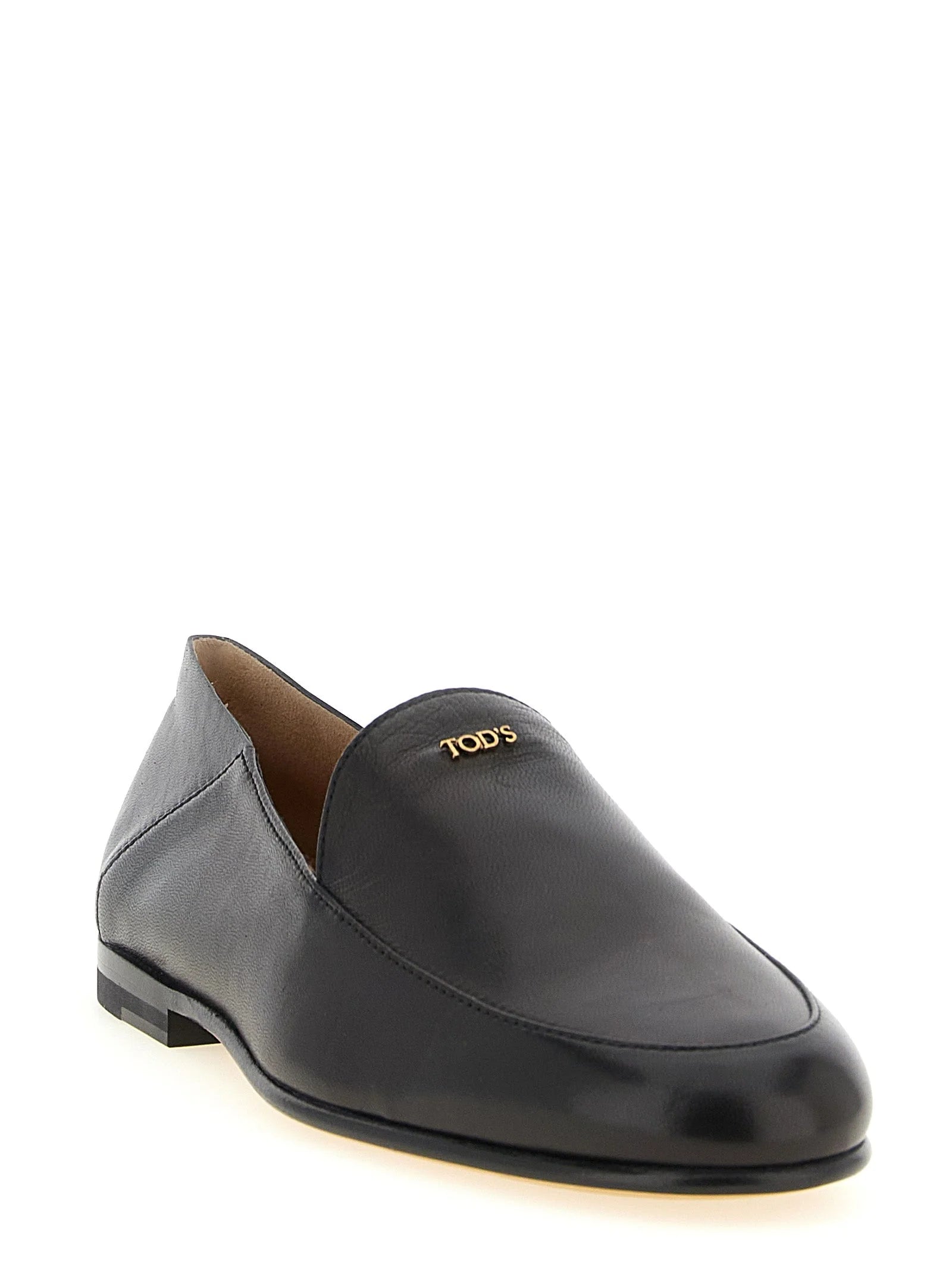 Tod’s Black Lamb Leather Slip-On Loafers - EU37/US7