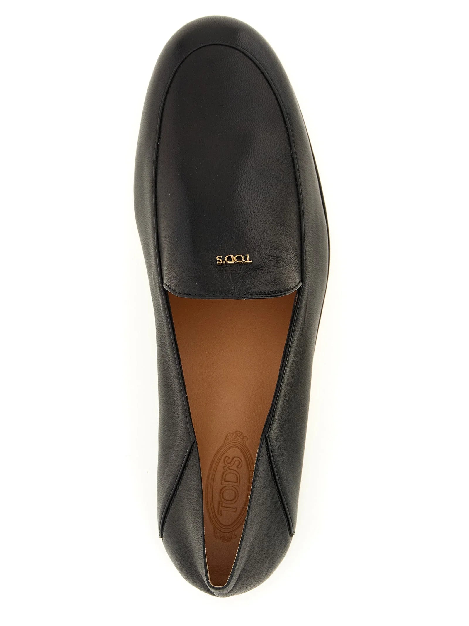 Tod’s Black Lamb Leather Slip-On Loafers - EU37/US7