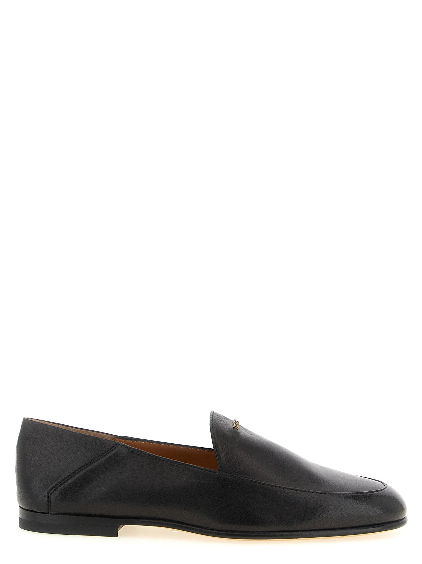 Tod’s Black Lamb Leather Slip-On Loafers - EU37/US7