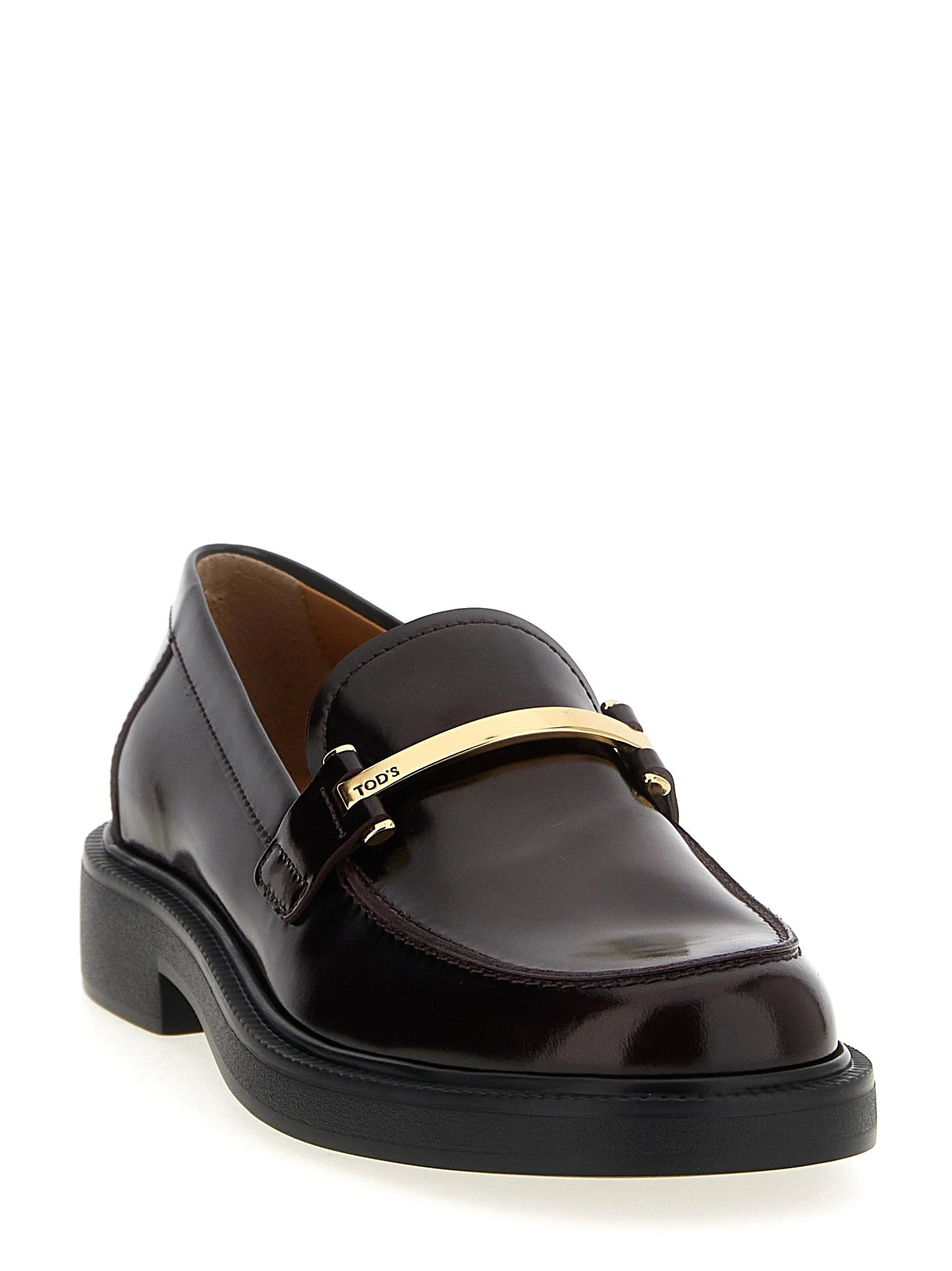 Tod’s Bordeaux Calfskin Slip-On Loafers