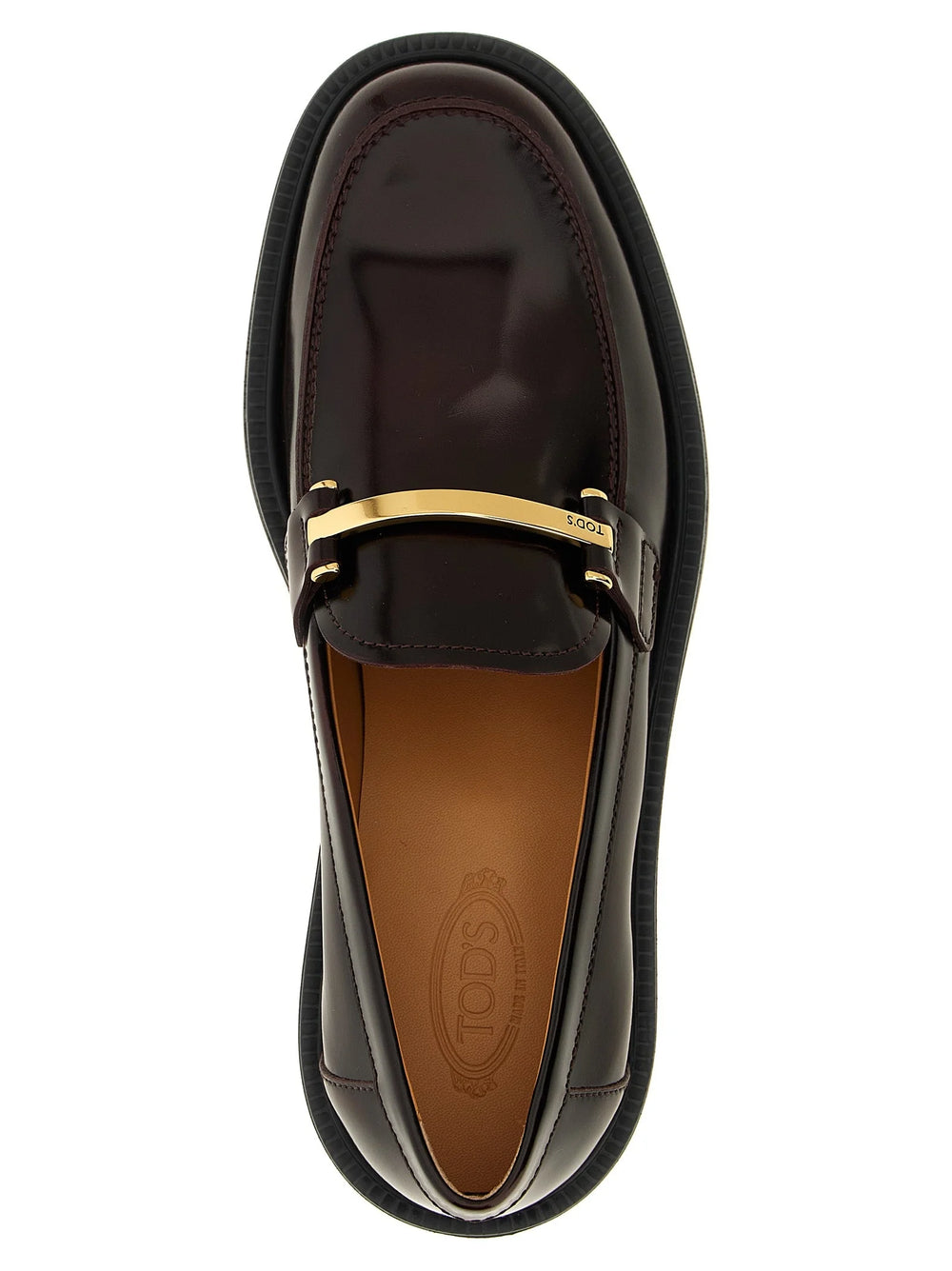 Tod’s Bordeaux Calfskin Slip-On Loafers