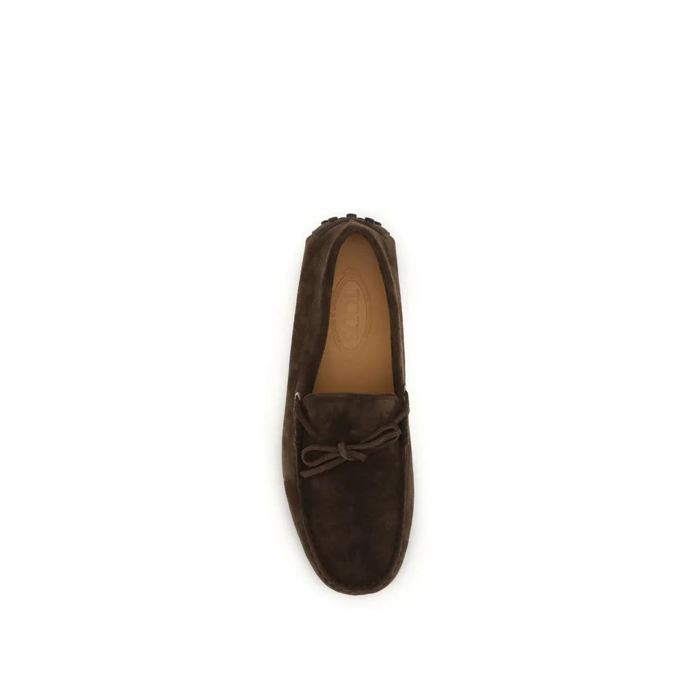 Tod’s Brown Calf Leather Bos Taurus Slip-On Loafers