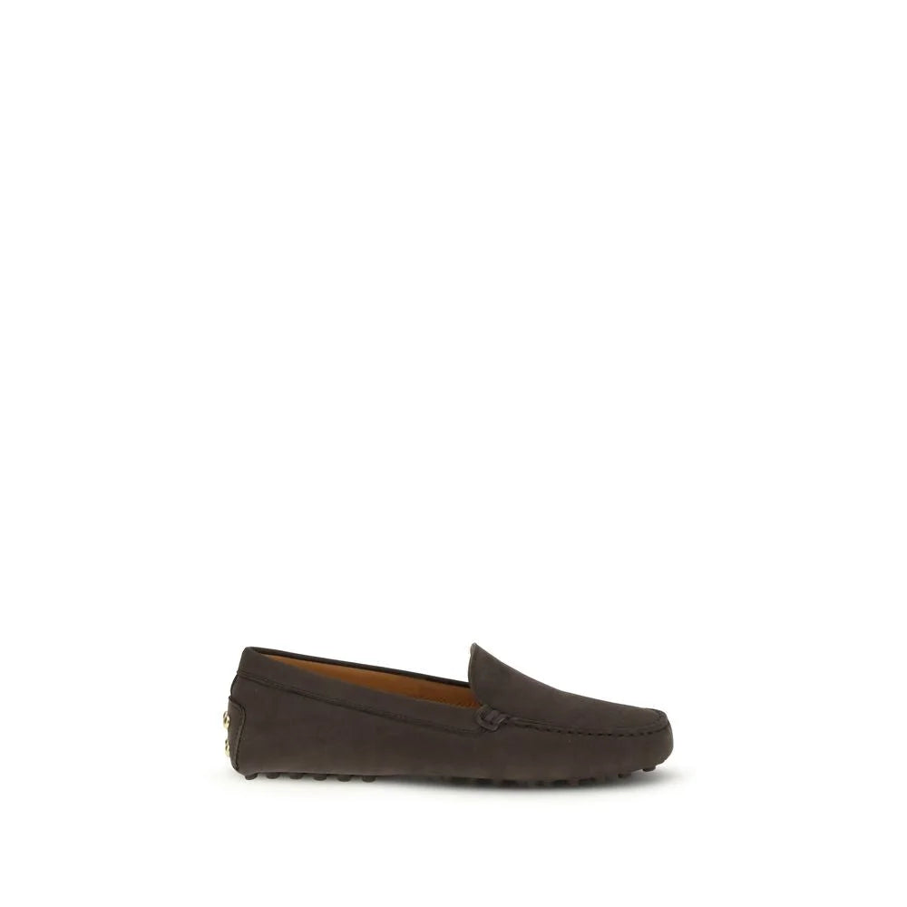 Tod’s Brown Calf Leather Bos Taurus Slip-On Loafers