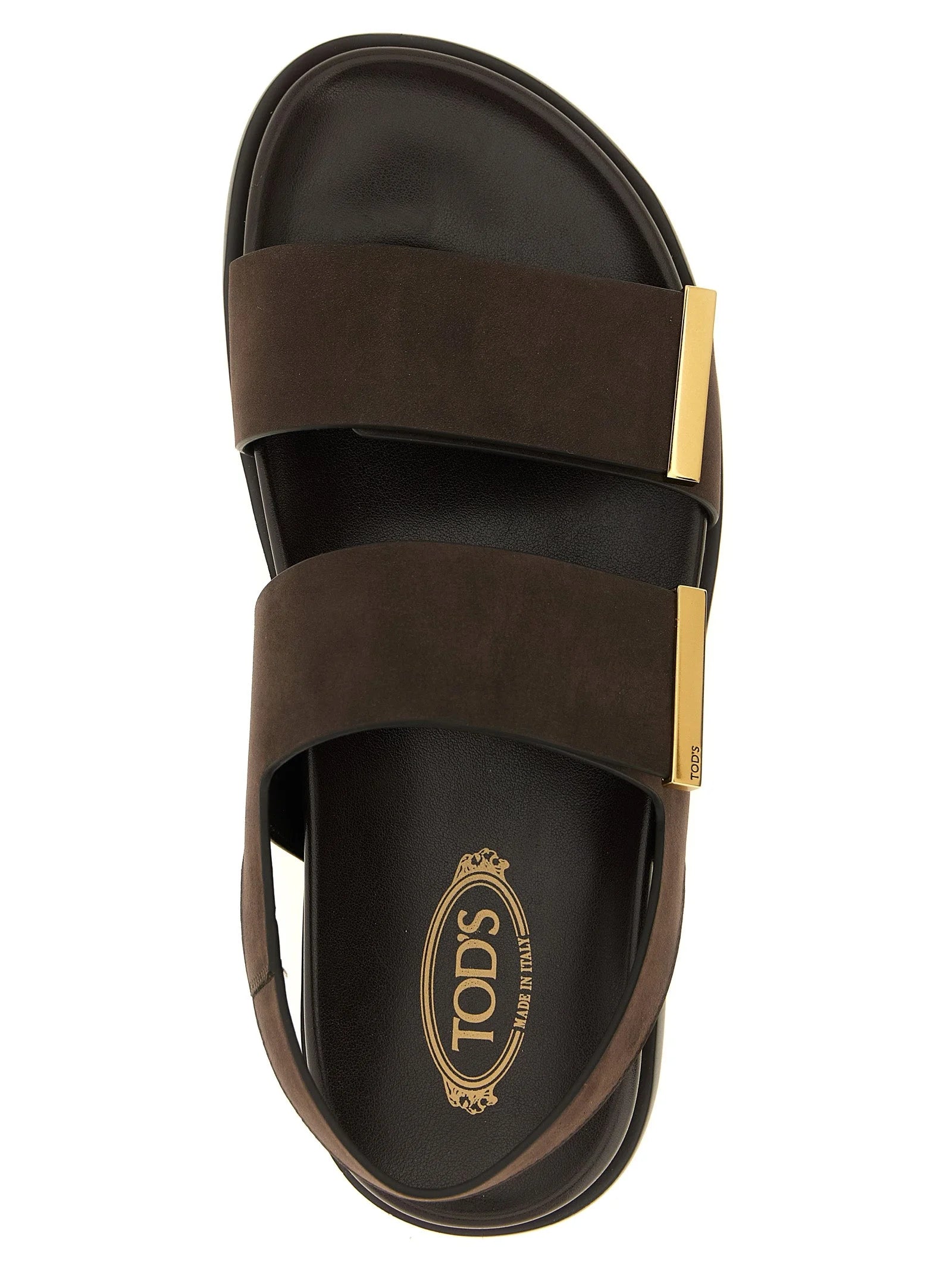 Tod’s Brown Calfskin Flat Sandals