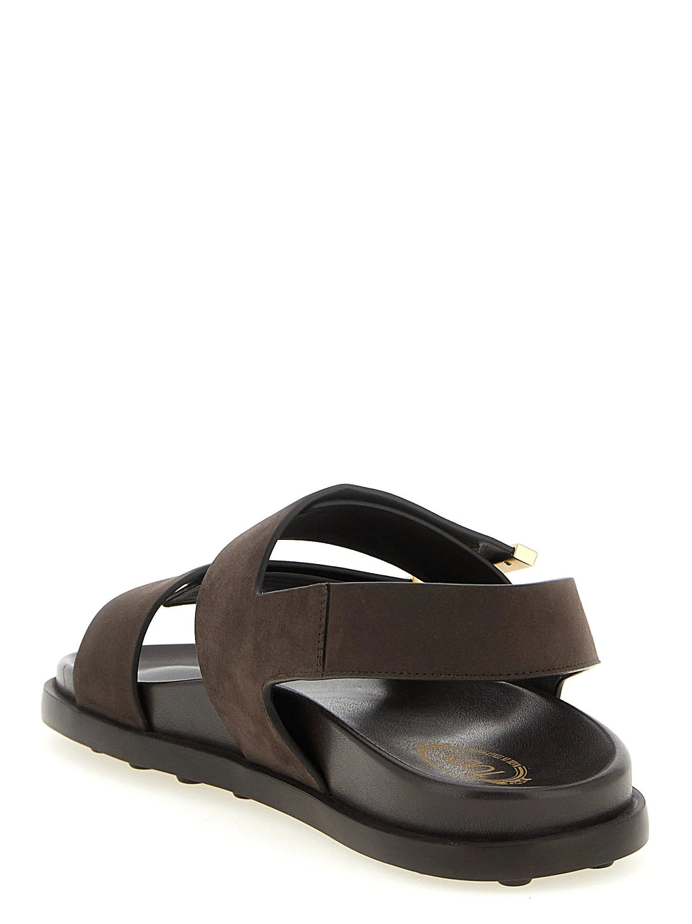 Tod’s Brown Calfskin Flat Sandals