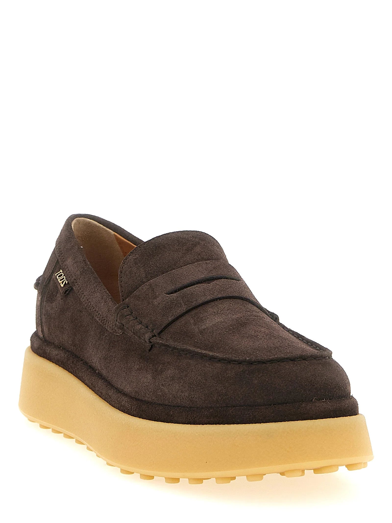Tod’s Brown Calfskin Slip-On Loafers