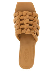 Tod’s Brown Lambskin Slides - EU37/US7