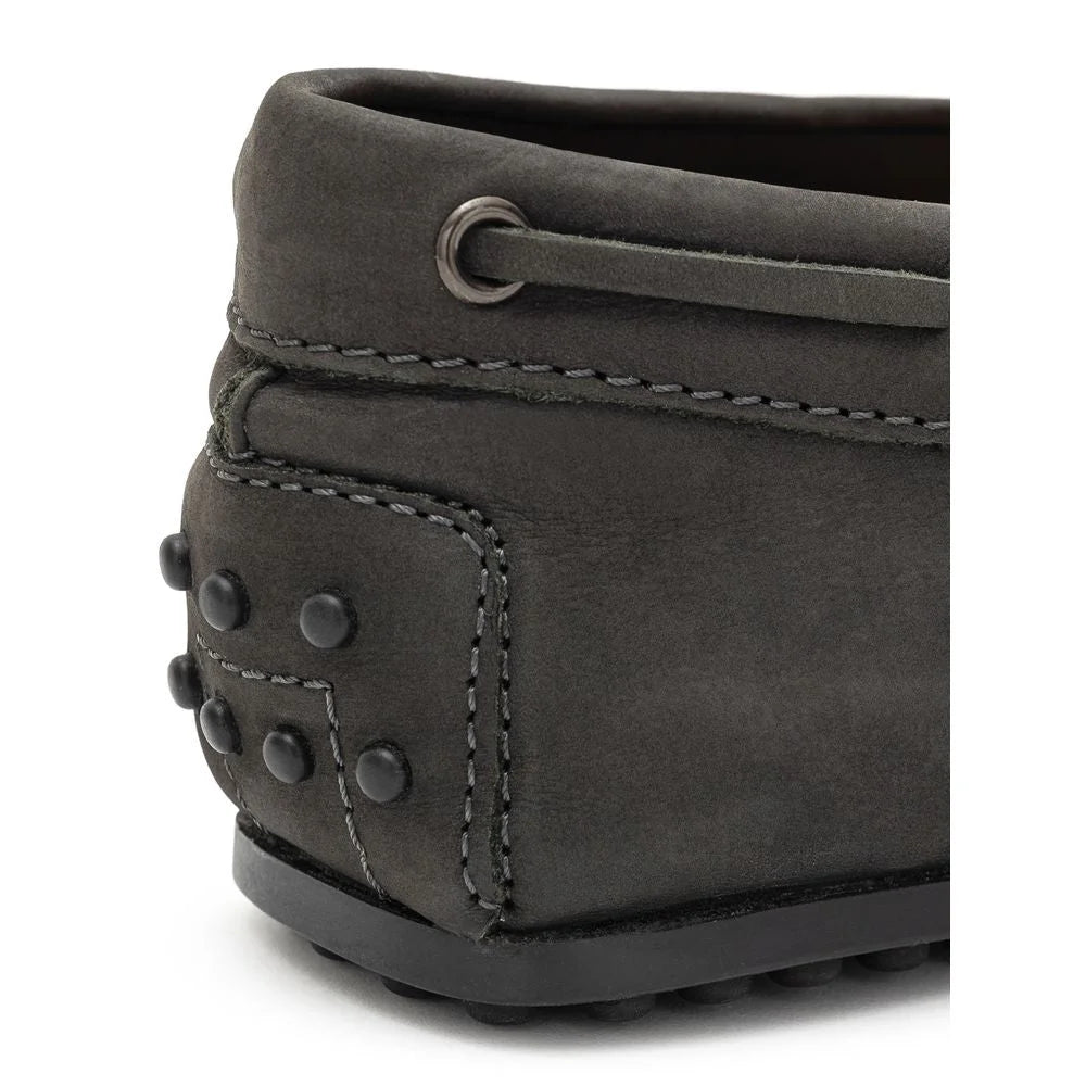 Tod’s Gray Nubuc Leather Moccassin - 7.5 - Flats
