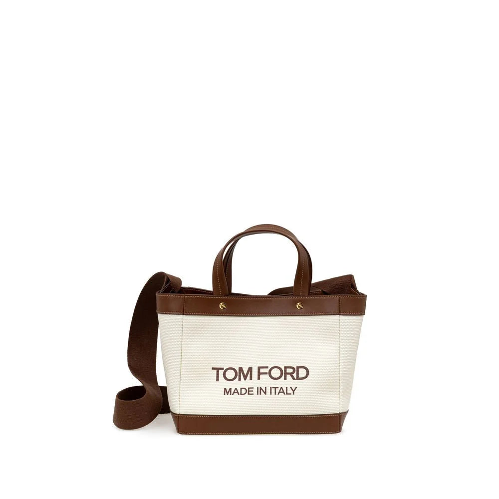 Tom Ford Beige Cotton Tote Bag - Tote Bags