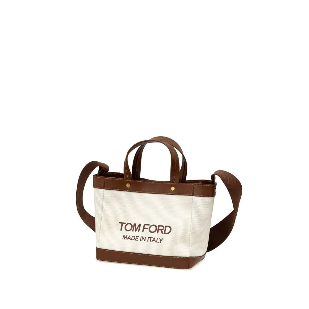 Tom Ford Beige Cotton Tote Bag - Tote Bags