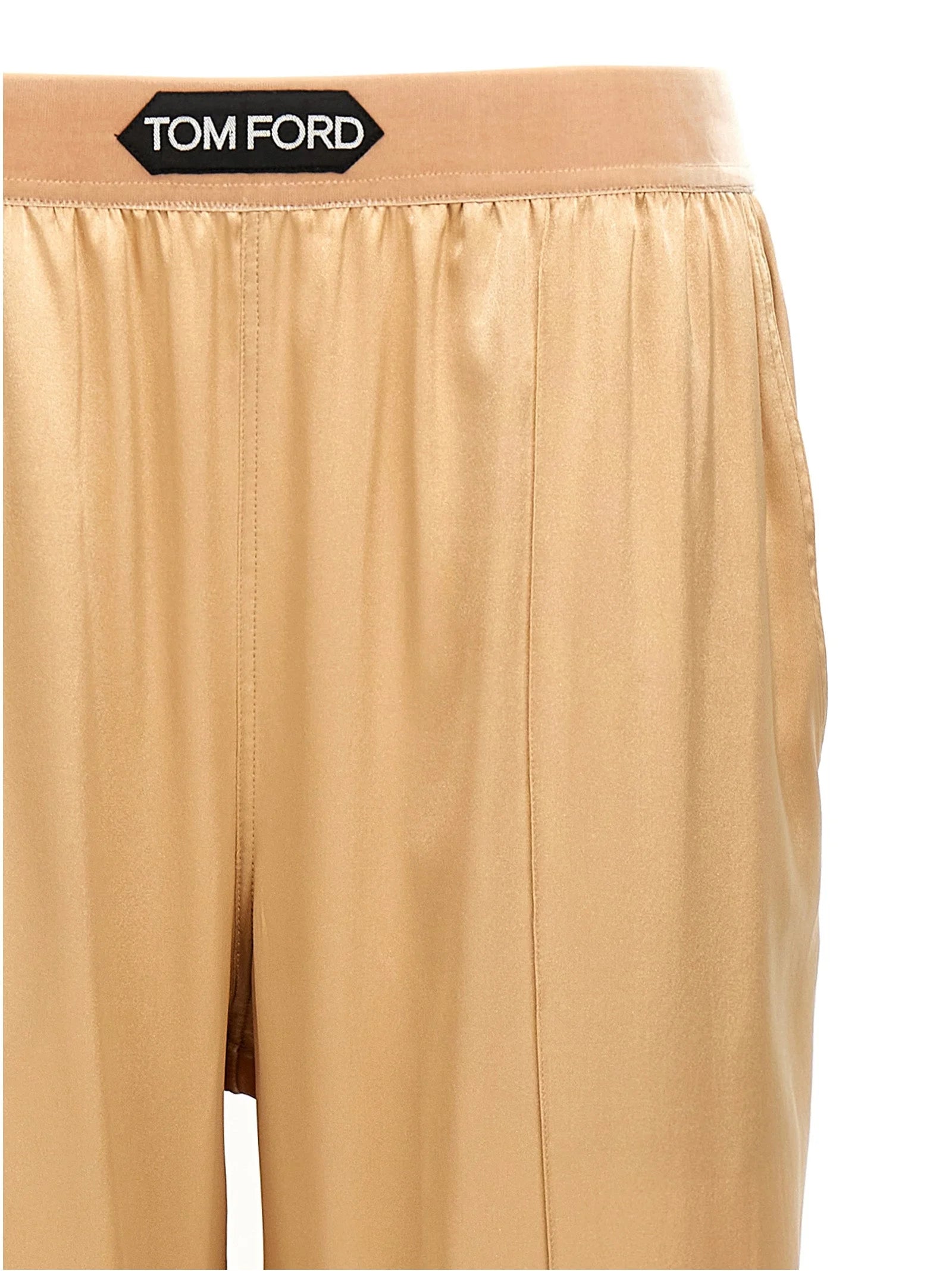 Tom Ford Beige Silk Casual Pants - L