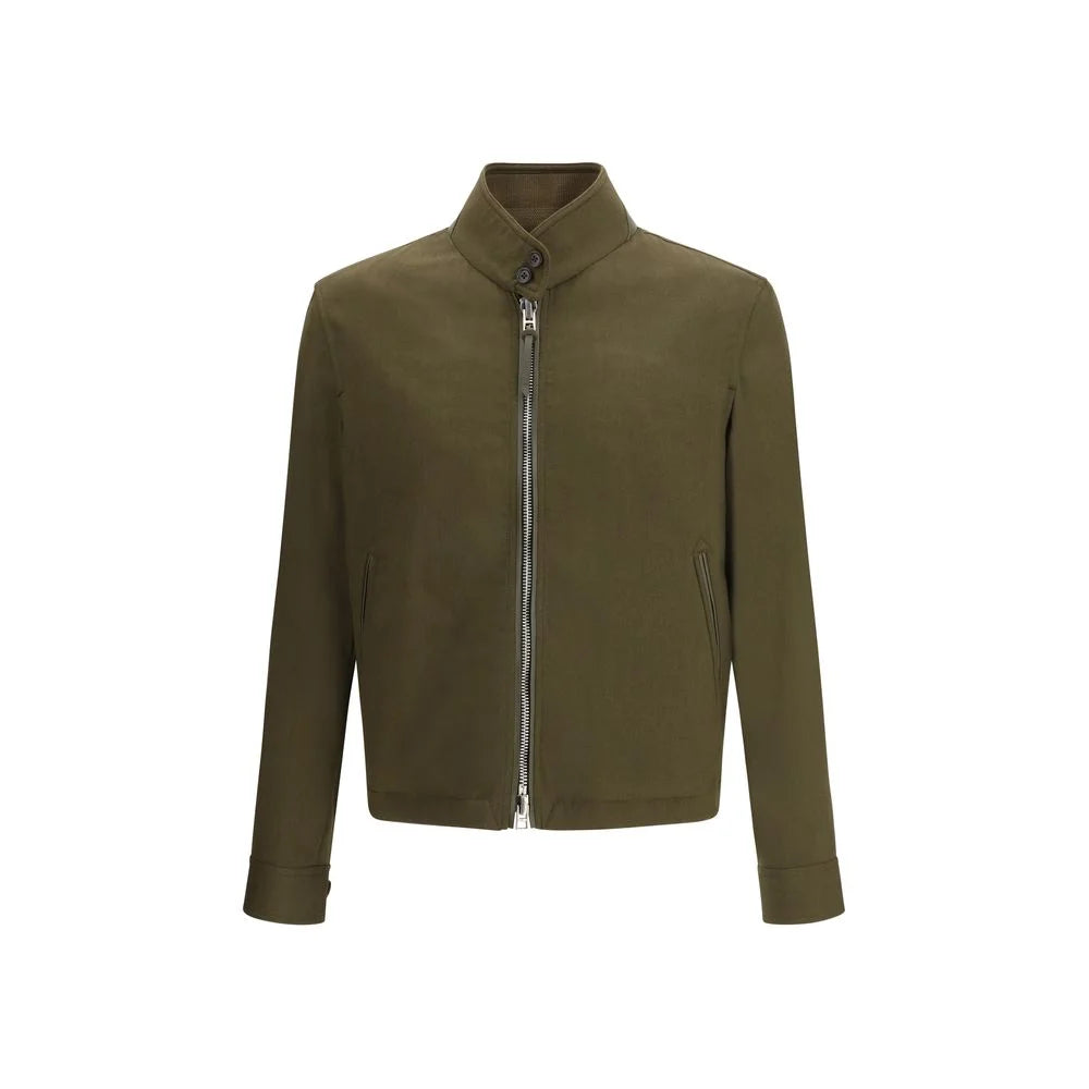 Tom Ford Bicolor Fleece Wool Full-Length Jacket