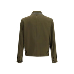Tom Ford Bicolor Fleece Wool Full-Length Jacket