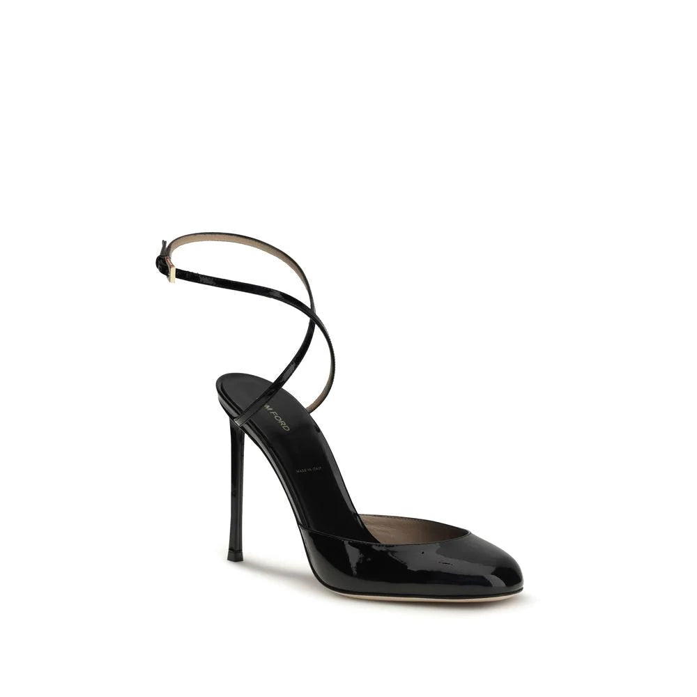 Tom Ford Black Calf Leather Bos Taurus High Heel Pumps - EU40/US10